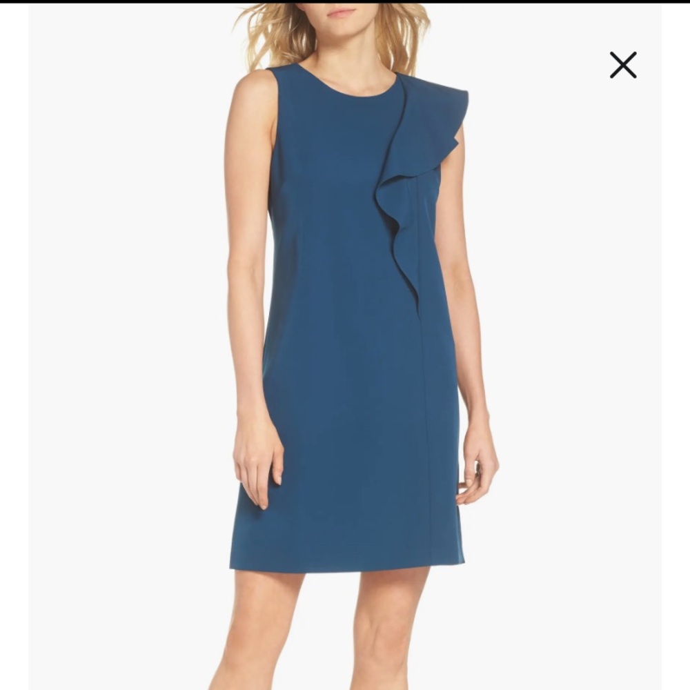 Vince Camuto Dress with Ruffle Detail, Size 12